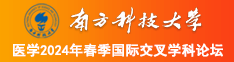 黄色插B视频南方科技大学医学2024年春季国际交叉学科论坛